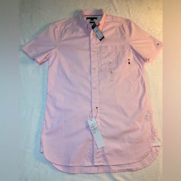 NWT Tommy Hilfiger Light Pink Casual Button Down Shirt - Picture 1 of 11